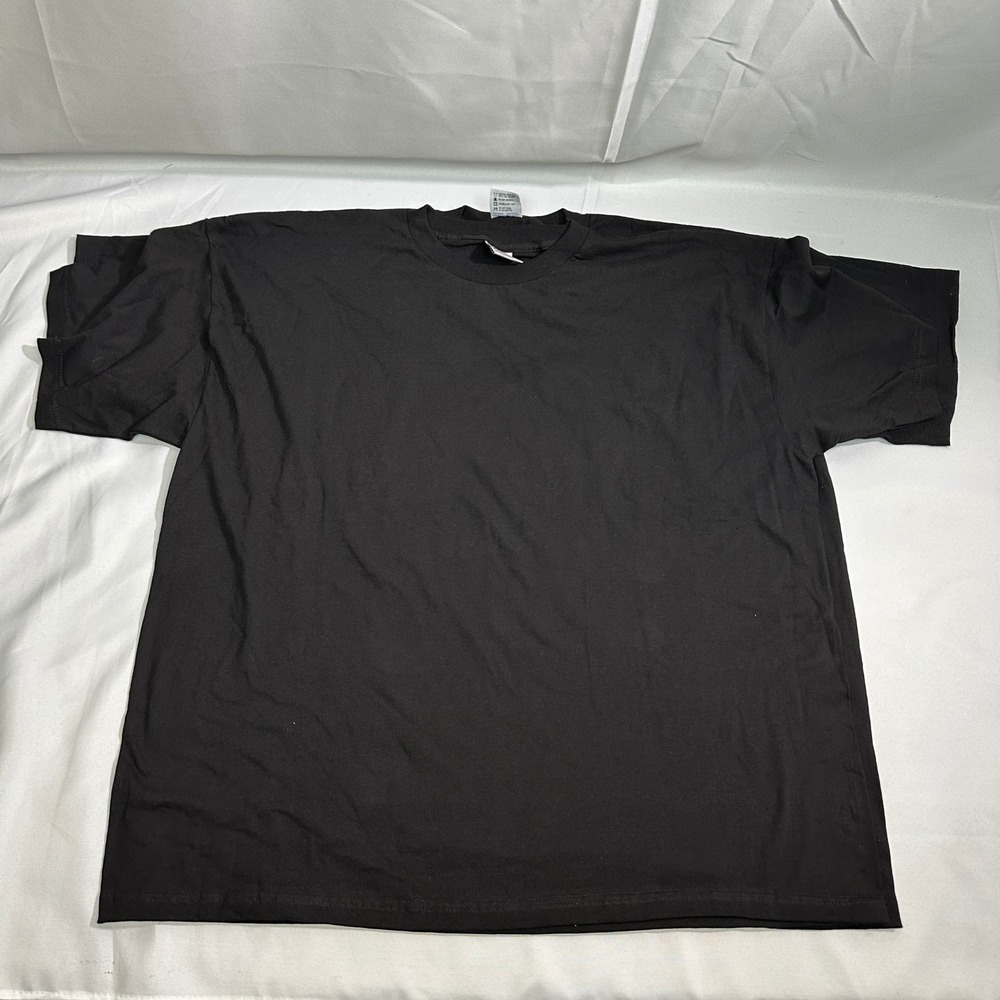 NWT Bayside Heavy Weight T-Shirt Lot of 2 Mens 4XL Black Made in USA Blank